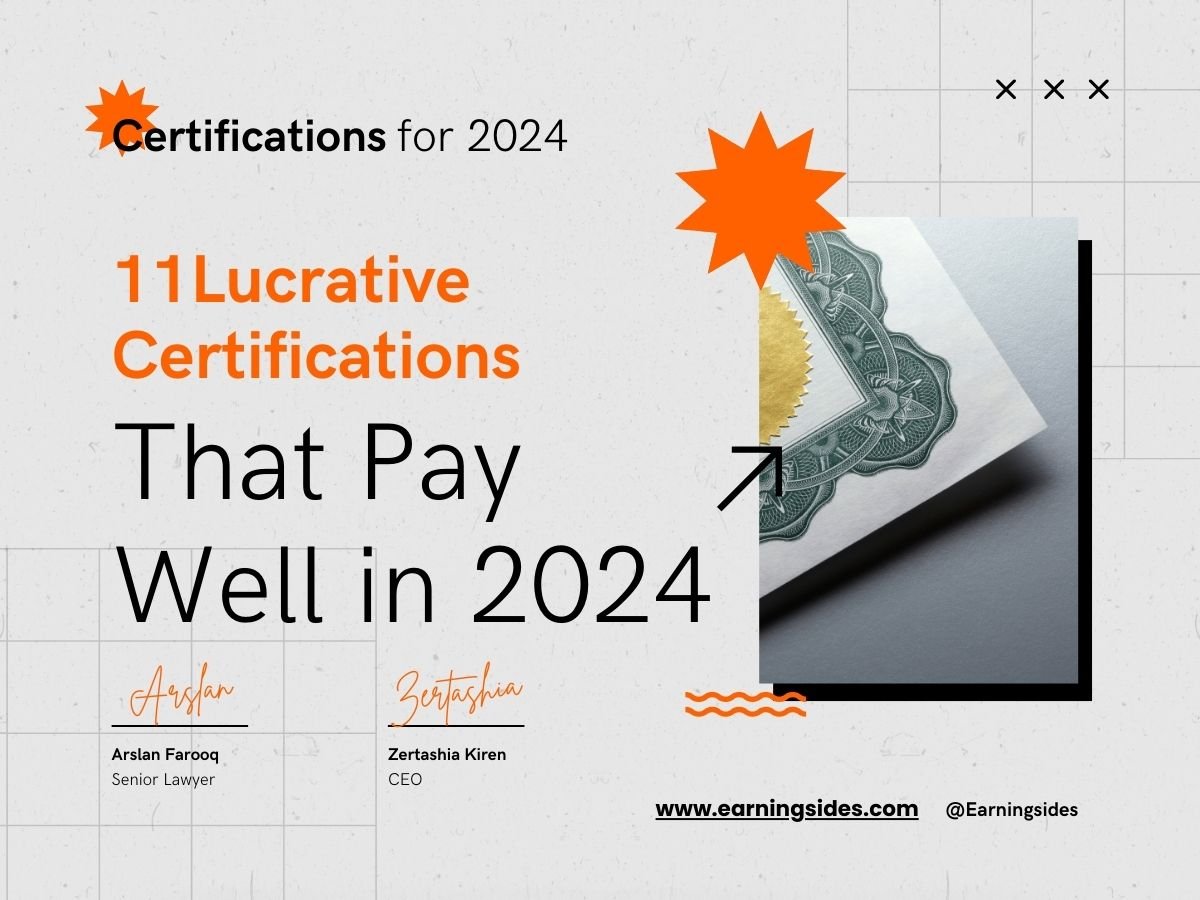 11 Lucrative Certifications that Pay Well in 2024 Earning Sides